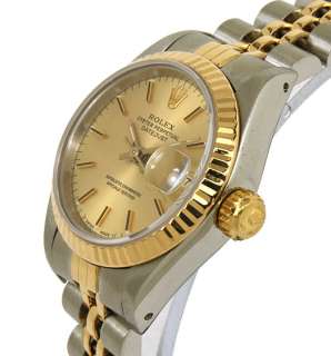   STAINLESS STEEL & 18K GOLD CHAMPAGNE DAIL DATEJUST WRIST WATCH  