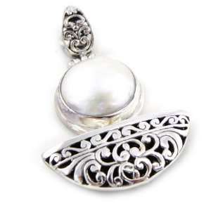  Pendant silver Sapa white. Jewelry