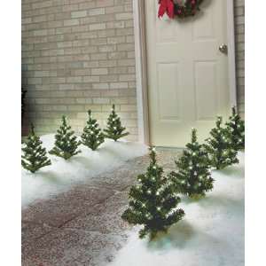  SET OF 4 SOLAR LIGHTED TREES 