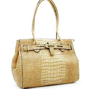  Dasein designer inspired croco embossed satchel bag with 