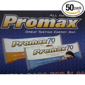   Promax Energy 20g Bars Nutty Butter Crisp & Cookies N Cream   50 Bars