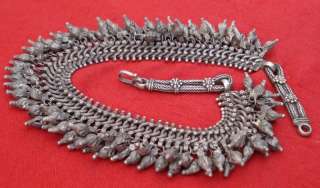   DANCE ETHNIC TRIBAL OLD SILVER JEWELRY NECKLACE PENDANT INDIA  