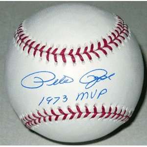  Autographed Pete Rose Baseball   w/73 MVP Sports 
