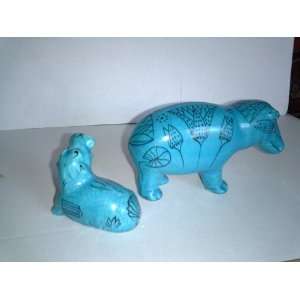    Italian made Metropolitan Museum Blue Hippos 