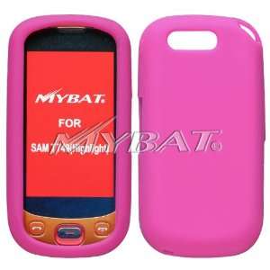 SAMSUNG HIGHLIGHT T749 HOT PINK SOLID SILICONE SKIN RUBBER SOFT CASE 