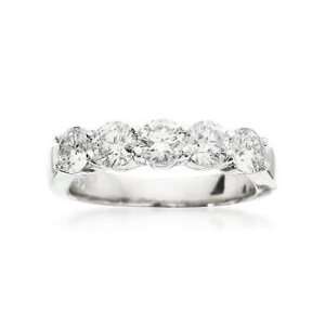   50 ct. t.w. 5 Stone Diamond Wedding Ring In 14kt White Gold Jewelry
