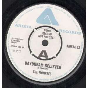  DAYDREAM BELIEVER 7 INCH (7 VINYL 45) UK ARISTA 1972 