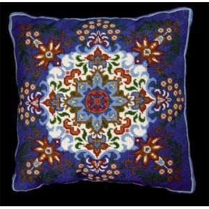   14 Inch x14 Inch Needlepoint Kit   Blue Kaleidoscope