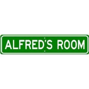  ALFRED ROOM SIGN   Personalized Gift Boy or Girl, Aluminum 