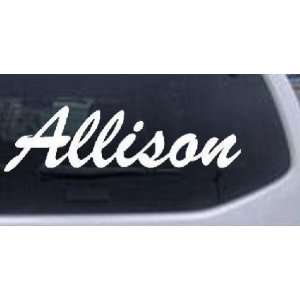 Allison Names Car Window Wall Laptop Decal Sticker    White 16in X 4 