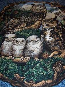 Owl Family Quilt Panel Who Gives A Hoot Spring Ind.  