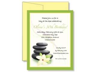 Custom Day at the Spa Pampering Party Invitations  