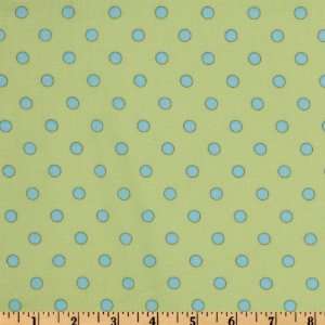  44 Wide Annette Tatum Little House Polka Dot Lime Fabric 