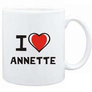 Mug White I love Annette  Female Names  Sports 