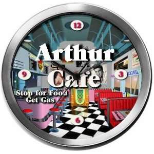  ARTHUR 14 Inch Cafe Metal Clock Quartz Movement Kitchen 
