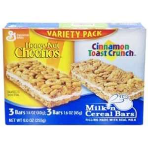 Milk N Cereal Bars 6 Bars Variety Pack 9 oz (Pack of 10)  