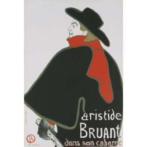  Aristide Braunt by Henri de Toulouse Lautrec 27.5x19.75 