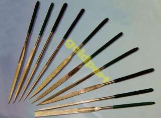 10pcs Diamond Needle File Set Sharpening 3X140mm  