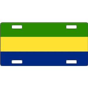  Gabon Flag Vanity License Plate 