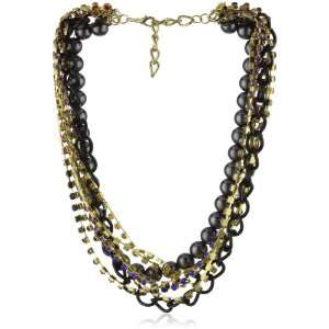  Morgan Ashleigh Two Tone Crystal Chain Necklace, 32 