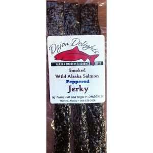 Peppered Salmon Jerky Grocery & Gourmet Food