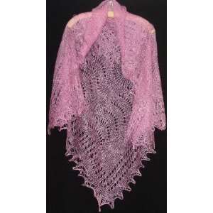  Russian Orenburg Lace Knitted Shawl ROSE (2032 