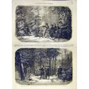  1858 Russian Bear Hunt Cub Russia French Print Animal 
