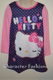 Hello Kitty Nightgown Pajamas pjs Size 4 5 6 6X 7 8 10 12  