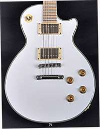 Agile AL 627 White Wide Electric Guitar Baritone Scale w/Case  