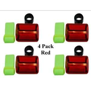  Red Run N Bike Safety Light 4 Pack   5 LED Flashing 7 