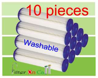 10) Pleated Sediment Water Filters 5 micron Washable Reusable 10 