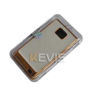 Leather Luxury Metal Hard Back Cover Case For Samsung Galaxy S2 i9100 