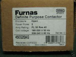 Furnas Definite Purpose Contactor Part# 45EG20AG NIB  