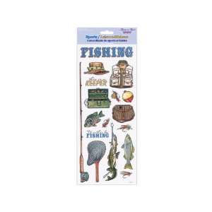  Forever In Time Clear Sticker, Fishing, 5 Inch x 12 Inch 