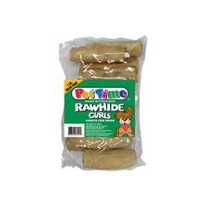  Pet Time Rawhide Peanut Butter Flavor Curls for Dogs Pet 