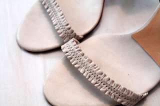 Leslie Pearl Guinea Keet Feather Shoe Heel Sz 10 Gwen Stefani 