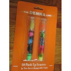  The Denha Line 10 Push up Erasers in Two Interchangeable 