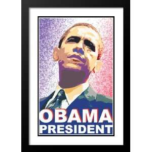 Barack Obama 20x26 Framed and Double Matted President Campaign Poster 