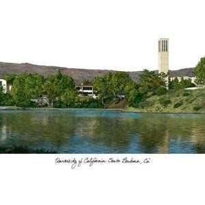  University of California, Santa Barbara Lithograph 14x10 