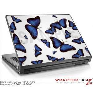 Small Laptop Skin Butterflies Blue
