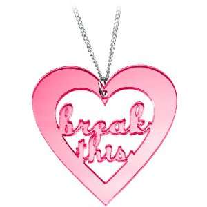  Pink Break This Heart Necklace Jewelry