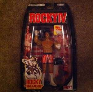 Rocky Balboa MOC Post Fight Bloody Action Figure Rocky IV Drago  