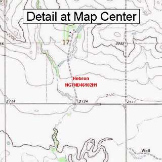   Topographic Quadrangle Map   Hebron, North Dakota (Folded/Waterproof