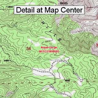 USGS Topographic Quadrangle Map   Royal Gorge, Colorado (Folded 