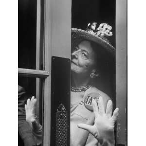  Republican Committee Woman Bertha Baur in Doorway Wearing 