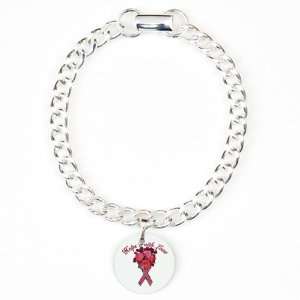  Charm Bracelet Cancer Pink Ribbon Survivor Hope Faith Love 