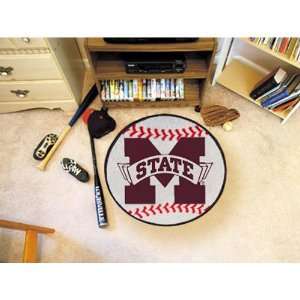   State Bulldogs NCAA Baseball Round Floor Mat (29) 