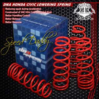   SUSPENSION LOWERING SPRING SPRINGS JDM HONDA CIVIC/INTEGRA/DELSOL RED