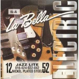 La Bella Electric Guitar Nickel Plated Wound Jazz Medium Light Wound 