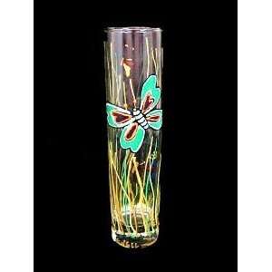  Butterfly Meadow Design   Bud Vase   7.5 inches tall 